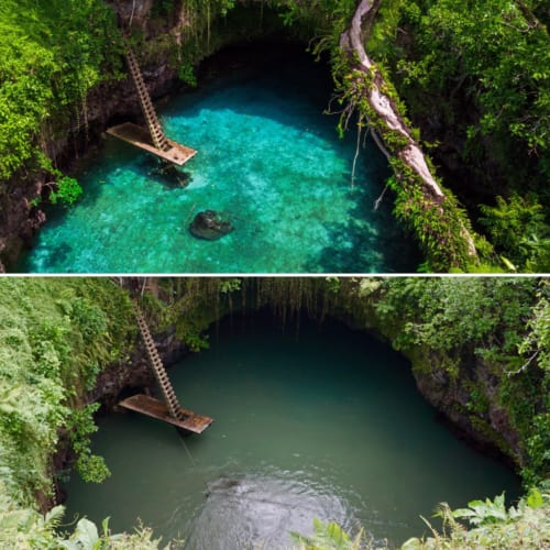 サモアの絶景スポットには気をつけろ ドメイン島巡り